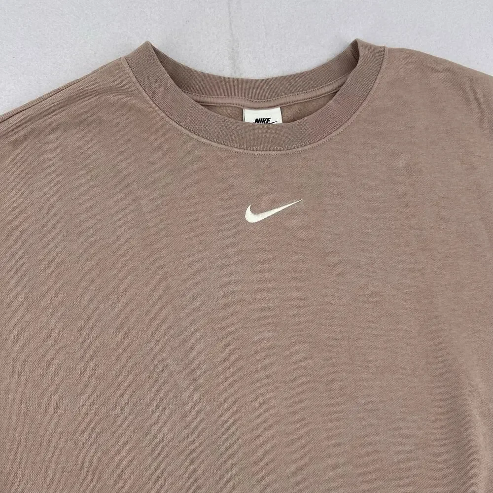Women's Pink Nike Sportswear Phoenix Fleece Oversized Crewneck Sweatshirt 3XL
